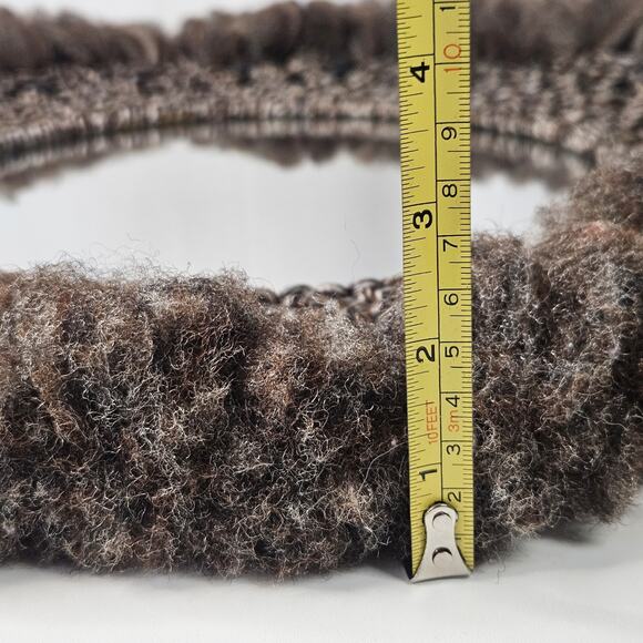 Vintage Large Macrame Wood Beaded Hanging Mirror 22" Boho Chic 70s Inspired - Picture 7 of 7